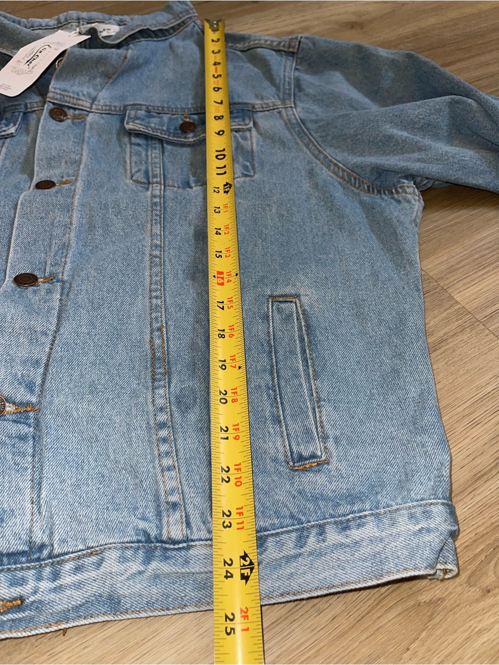 NWT Elia Cher Women's Oversized Denim Jacket - Blue - Size L - Picture 5 of 6